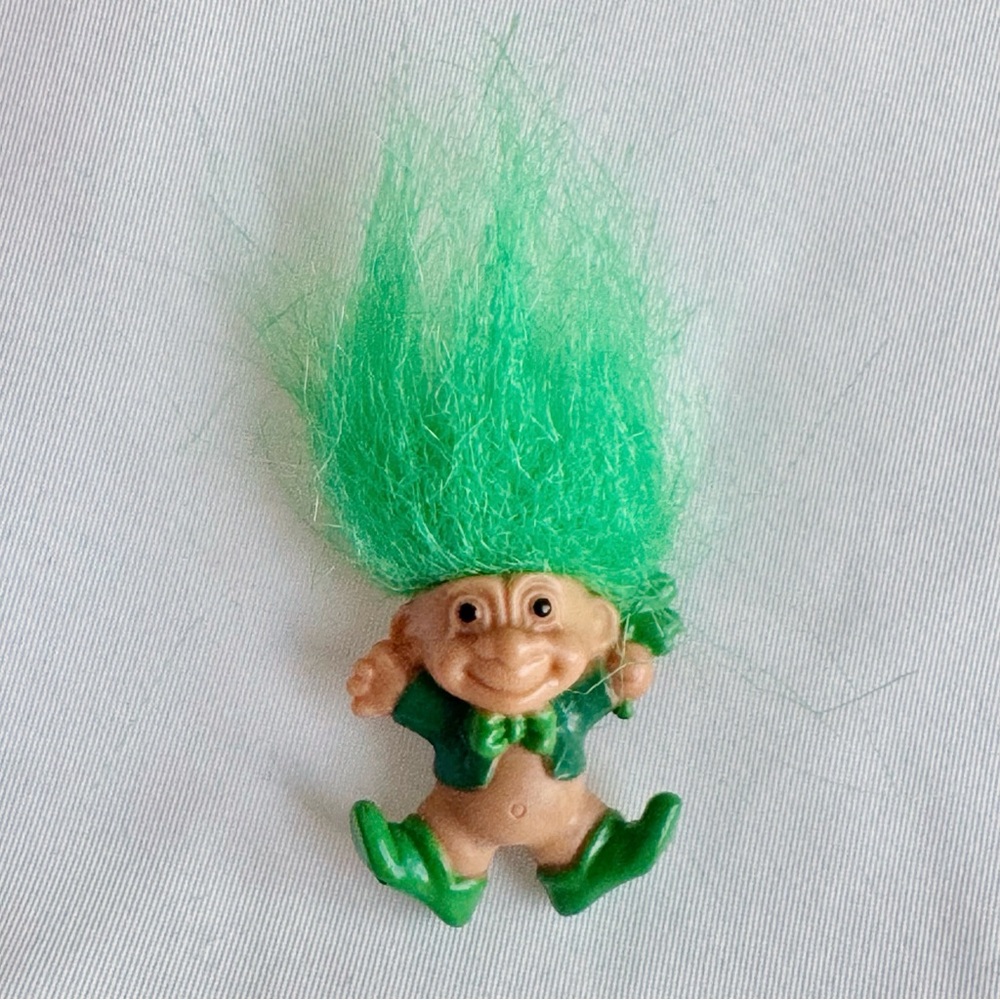 Russ Troll Doll Leprechaun Green Hair π St. Patrickβs Day Festive Shamrock Y2K
